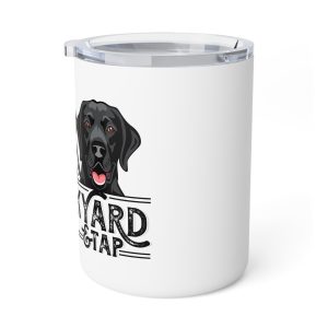 Personalized Dog Lover Insulated Coffee Mug - 10oz with Yard and Tap Design