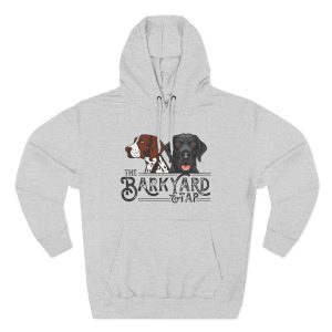 Dog Lover's Three-Panel Fleece Hoodie - Barkyard & Tap Design