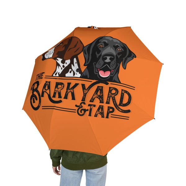 Dog Lovers Semi-Automatic Foldable Umbrella - Park Your Paws Design - Image 3